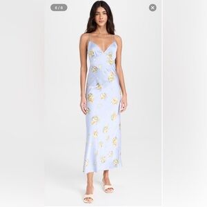 Bardot Malinda Slip Dress in Baby Blue Floral Size 6